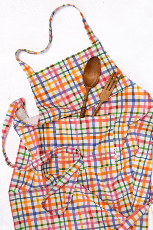 Joyful Check Apron